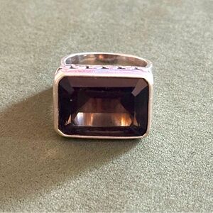 Brighton Sterling Silver Smokey Quartz Ring   Size 6